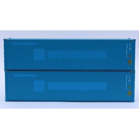 Jacksonville Terminal 405177 40 ft. N Scale Florens High Cube Corrugated Side Containers, 2PK JTC405177